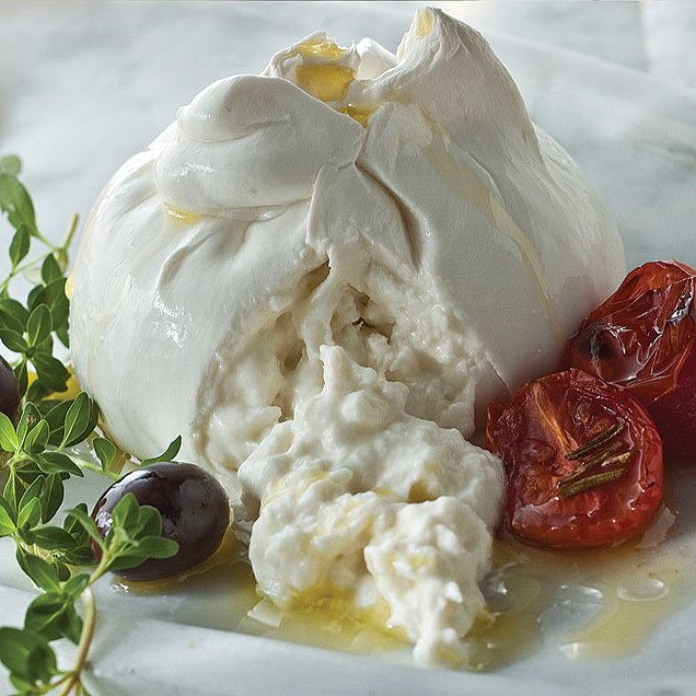 Burratina et Tomates séchées (100% végétarien)