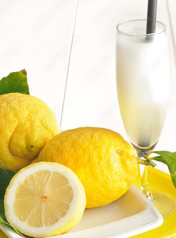 Sorbetto au Citron, préparé alla veneziana, bien cremeux,à boire avec la paille!