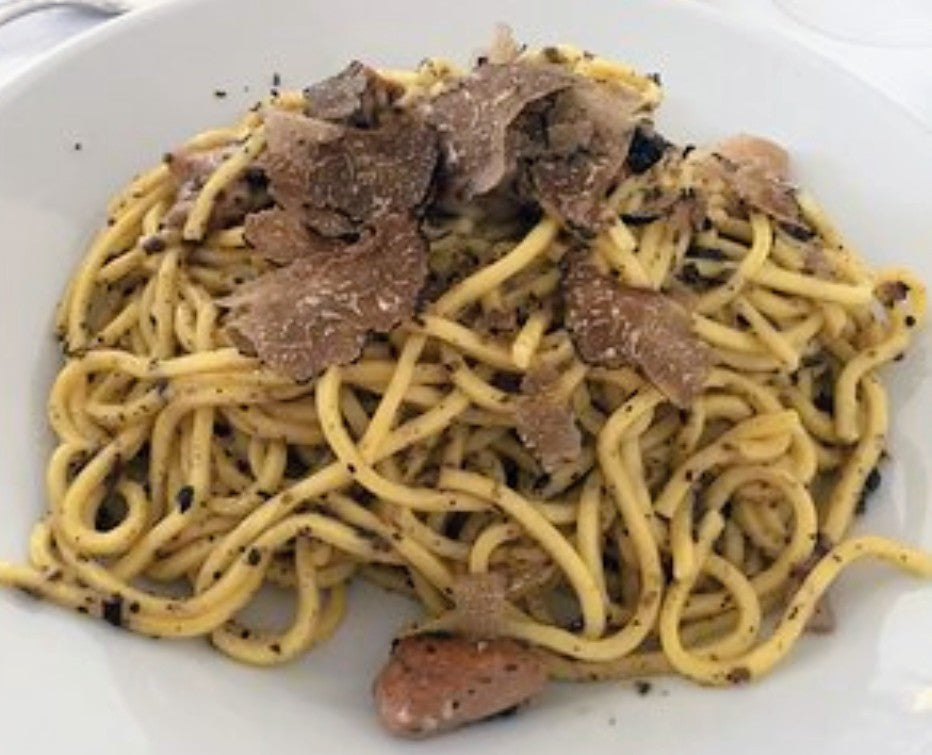 Tagliolini avec Cepes "Porcini", champignons trifolati, et sauce à la Truffe (100% Veggy)