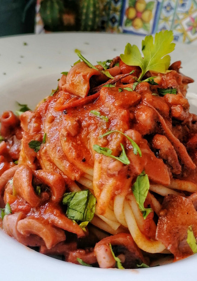 Bigoli con Totanetti, alla Busara, traditionnel de Venezia