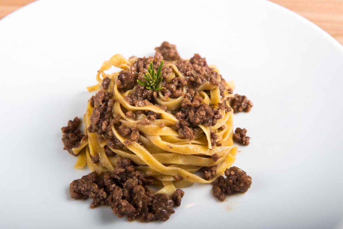 Tagliolini avec ragu' de Cerf