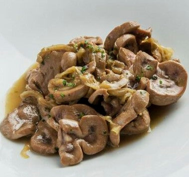 Rognons de Veau à la Veneziana,  avec oignons confits