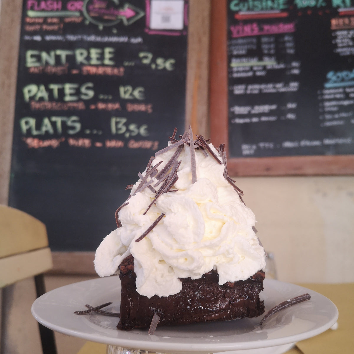 Semifreddo al Cioccolato - creme glace au chocolat noir et chantilly