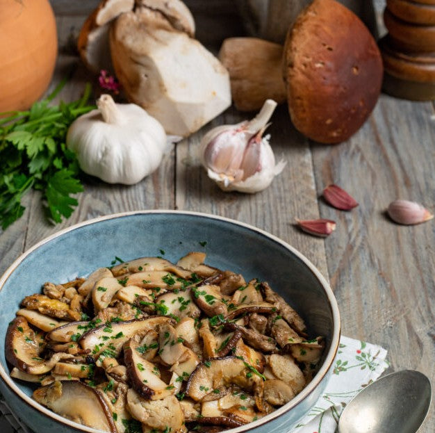 Chapignons & Cepes sauté à l'ail et Persil