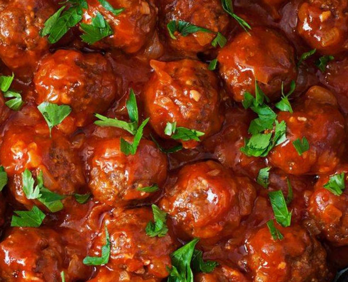 Polpette (7) al Sugo - Boulettes (7) de Boeuf et Veau en Sauce - MeatBalls in Tomato sauce