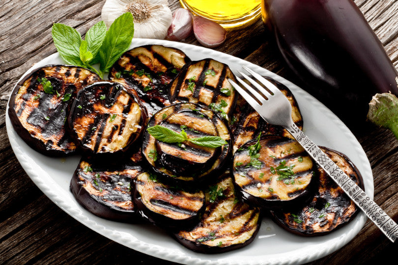 Melanzane Alla Griglia 100% vegan - Aubergines Grillé - Grilled Eggplants tavola Fredda